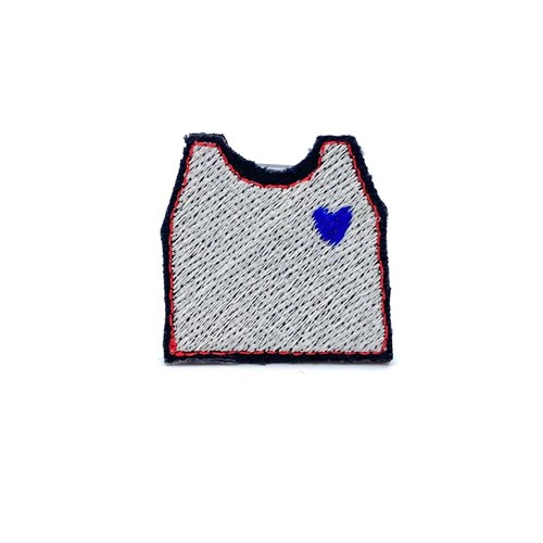 Broche "marcel" blanc