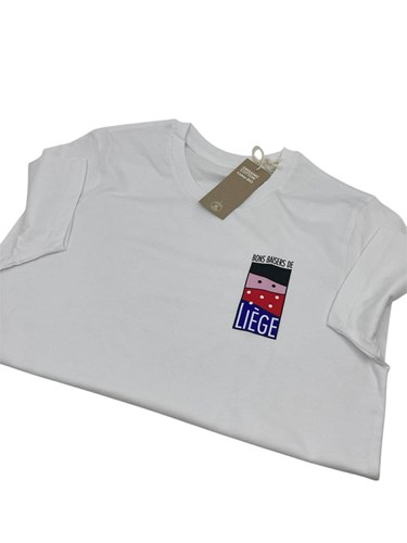 T-shirt blanc "Bons baisers de Liège"