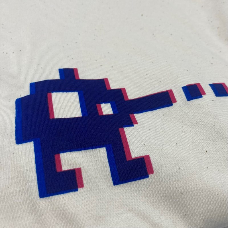 T-shirt "Pixels" écru