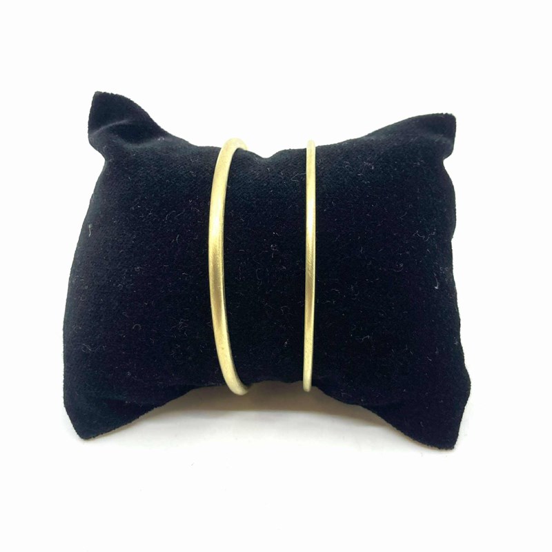 Bracelet laiton satiné fil rond épais