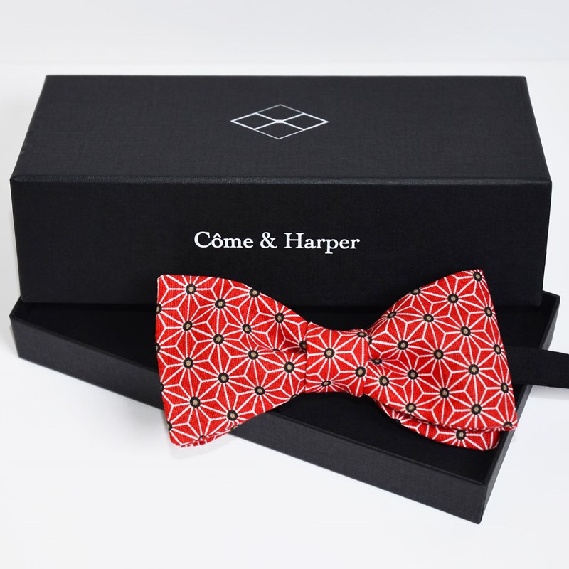 Noeud papillon Basile motif red star