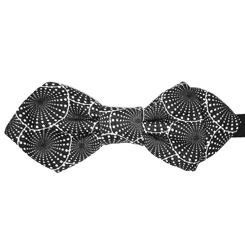 Noeud papillon Côme motif oursin noir