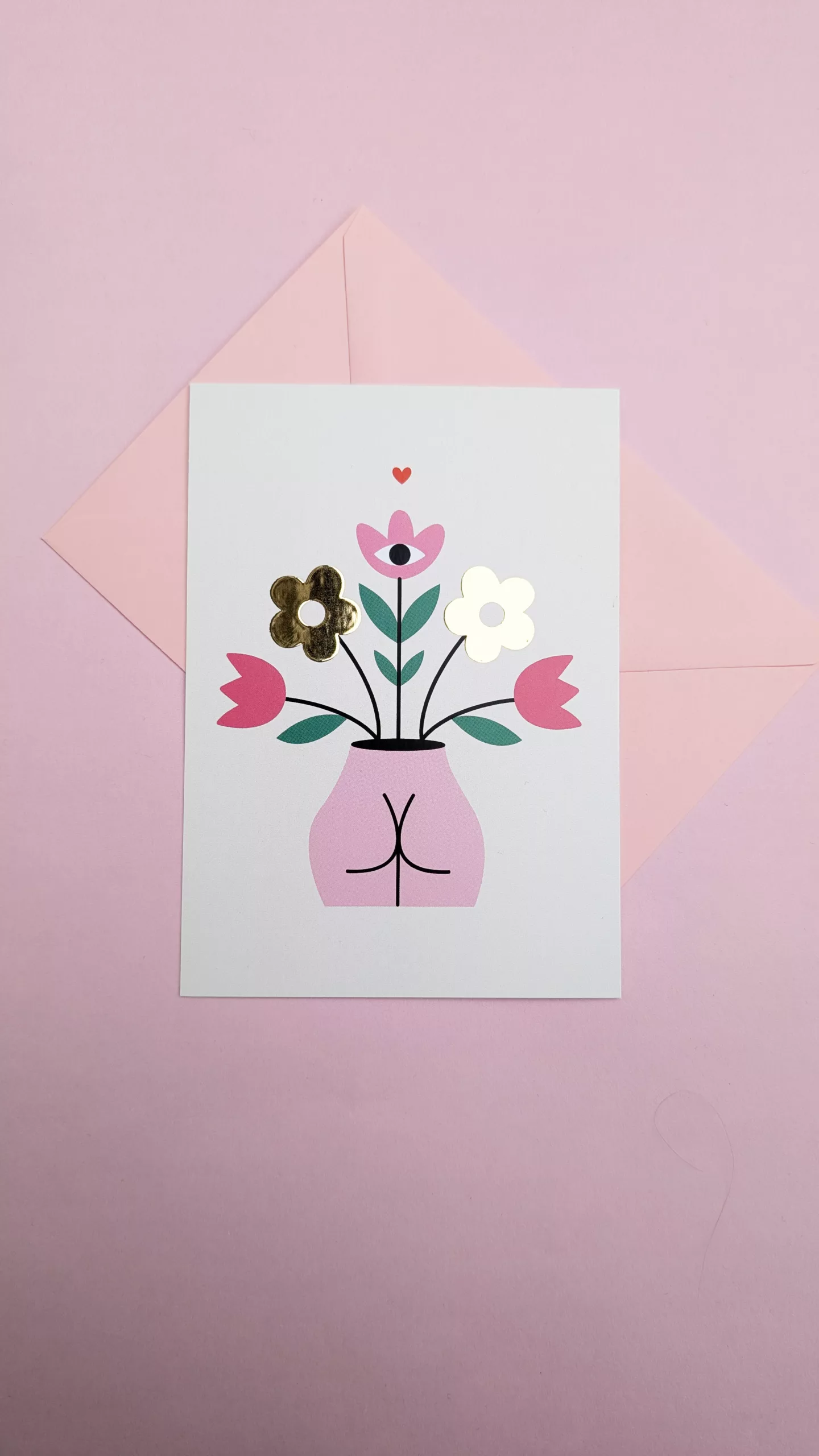 Carte postale - fesses en fleurs-