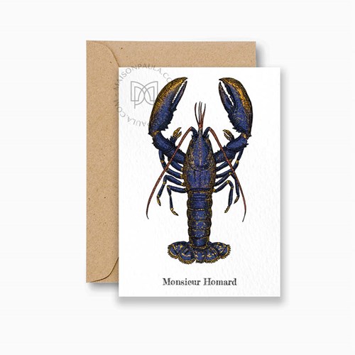 Carte "Monsieur Homard" + enveloppe