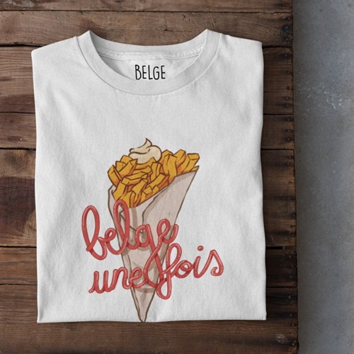 T-shirt "Belge une fois" frites