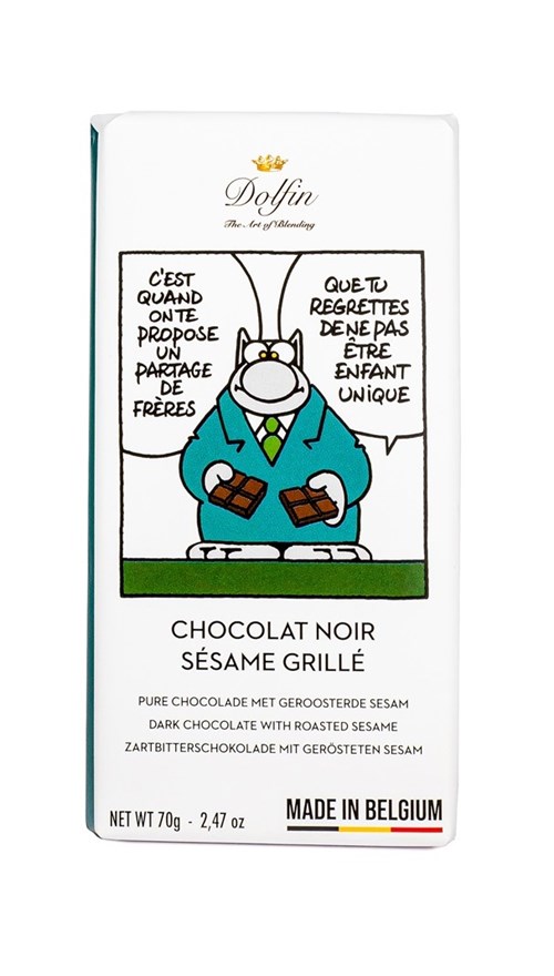 COLLECTION LE CHAT Chocolat noir sésame grillé 70gr