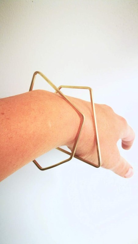 Bracelet laiton brut "Nika"