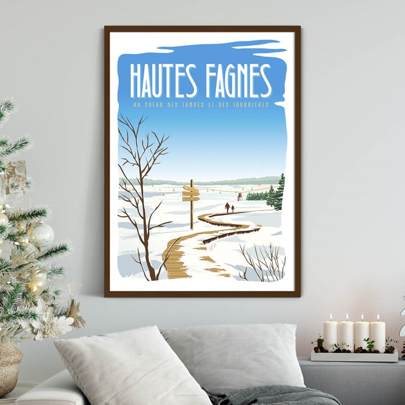 Affiche Illustration Originale “les Hautes fagnes” 50*70cm