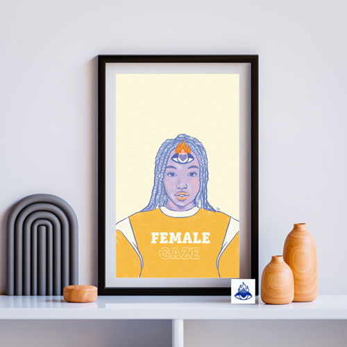 Affiche A4 "Female gaze" (+ 2 tattoos)