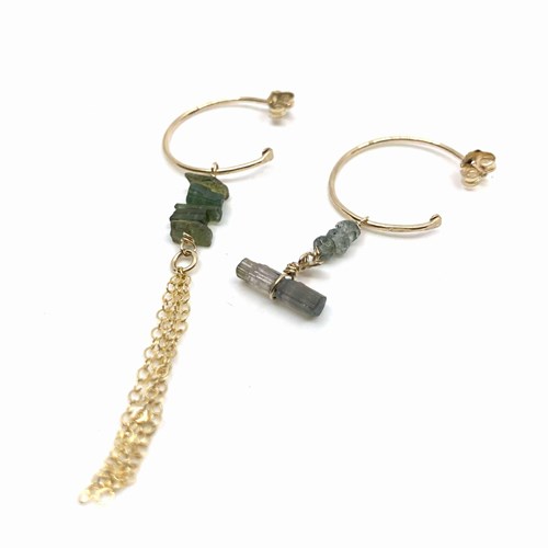 Boucles d'oreilles - tourmalines