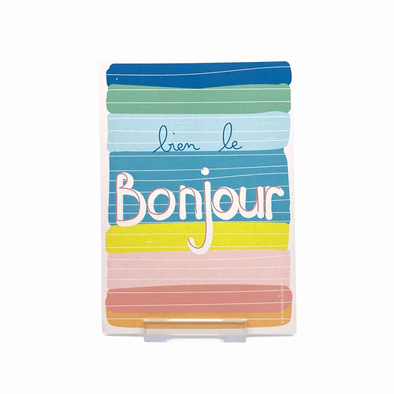 Carte postale "Bien le Bonjour"