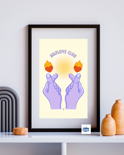 Affiche "Selflove club" A4  (+ 2 tattoos)