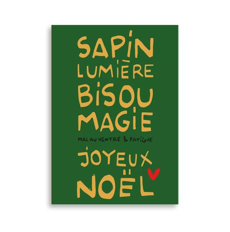 Carte "Sapin Lumière ..." + Enveloppe