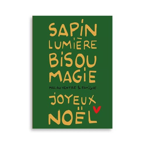 Carte "Sapin Lumière ..." + Enveloppe