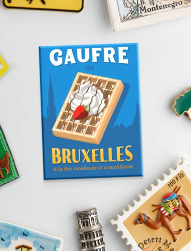 Magnet 8 x 5,5 cm "Gaufre de Bruxelles"