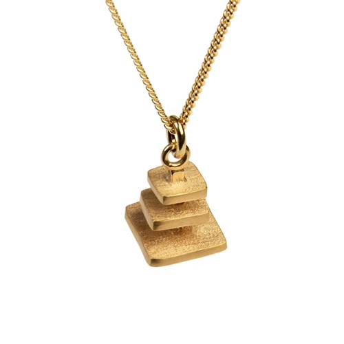 Pendentif plaqué or  "Mon temple, mon âme"