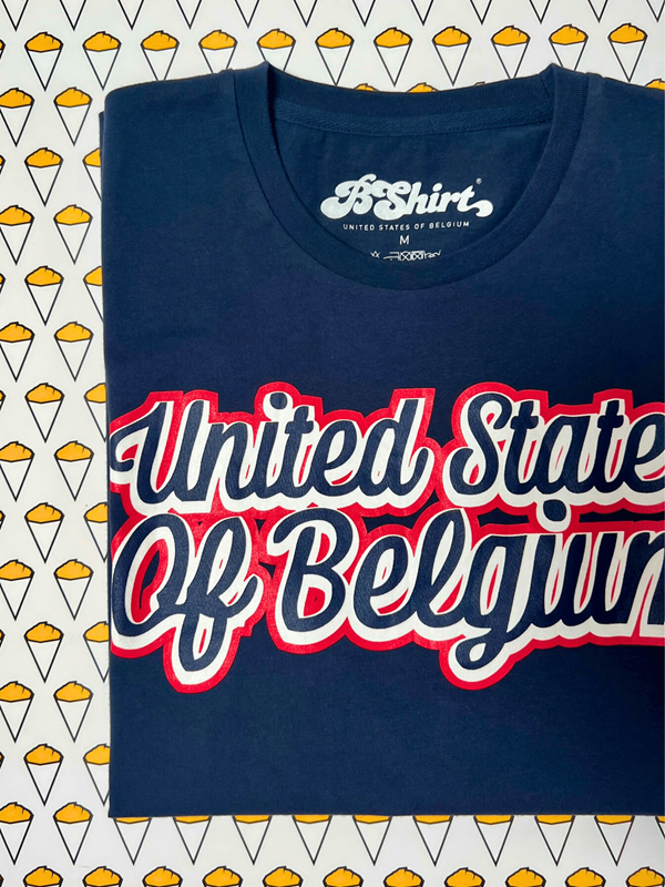 T-shirt "United States of Belgium" marine