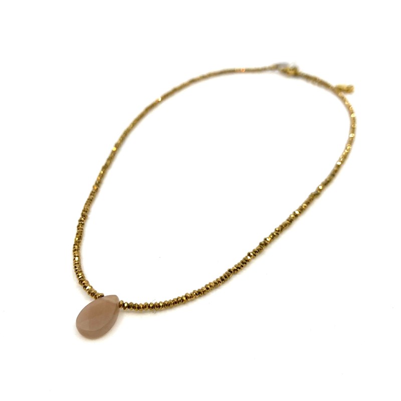 Collier pierre du soleil et hématite