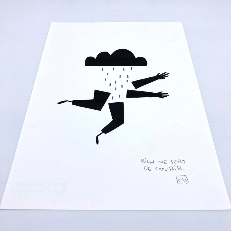 "Rien ne sert de courir" Impression A4