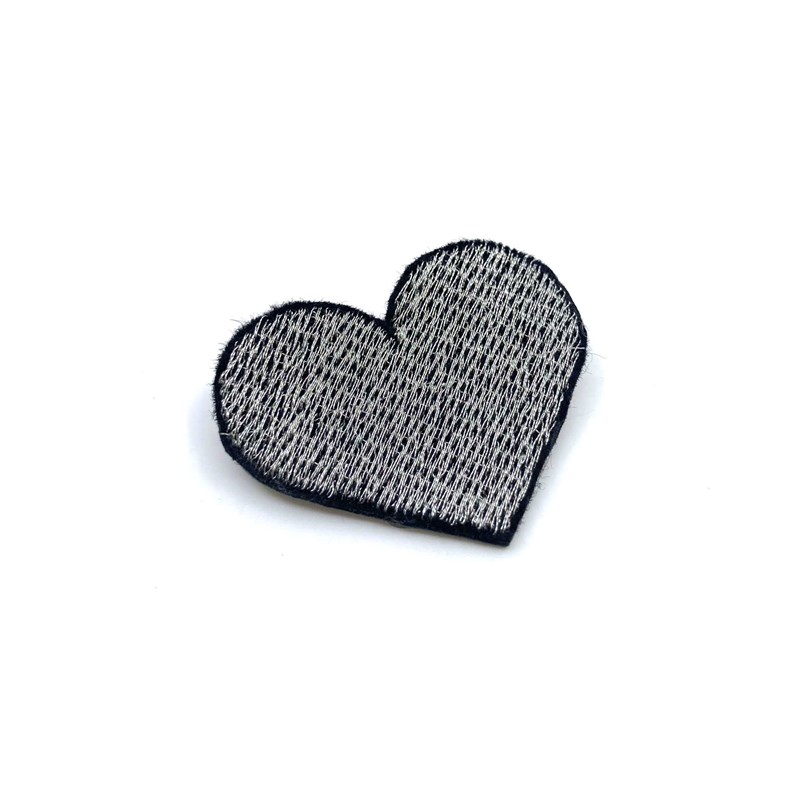 Broche "Coeur" argenté
