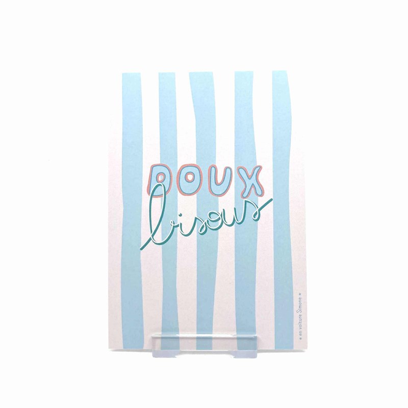 Carte postale "doux bisous"