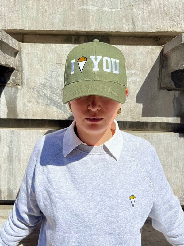 Casquette "I frites you" kaki