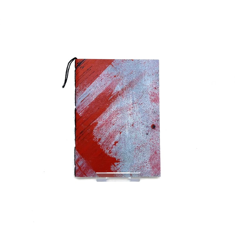 Carnet bleu effet peinture