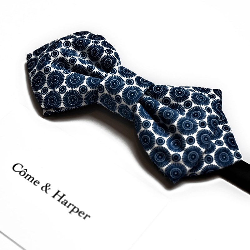 Noeud papillon Côme motif Blue sun