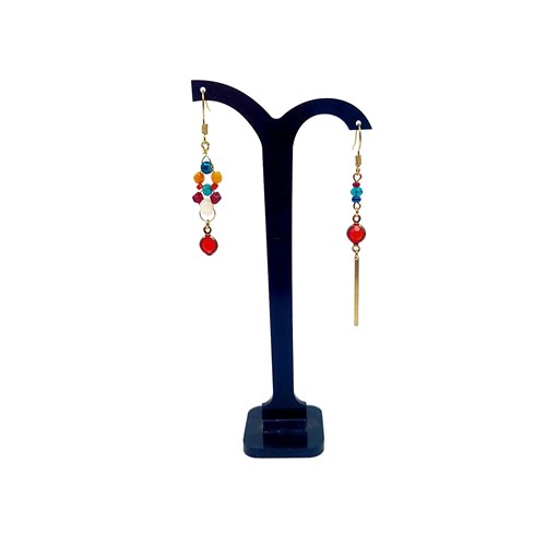 Boucles d'oreilles Upcycling asymétriques