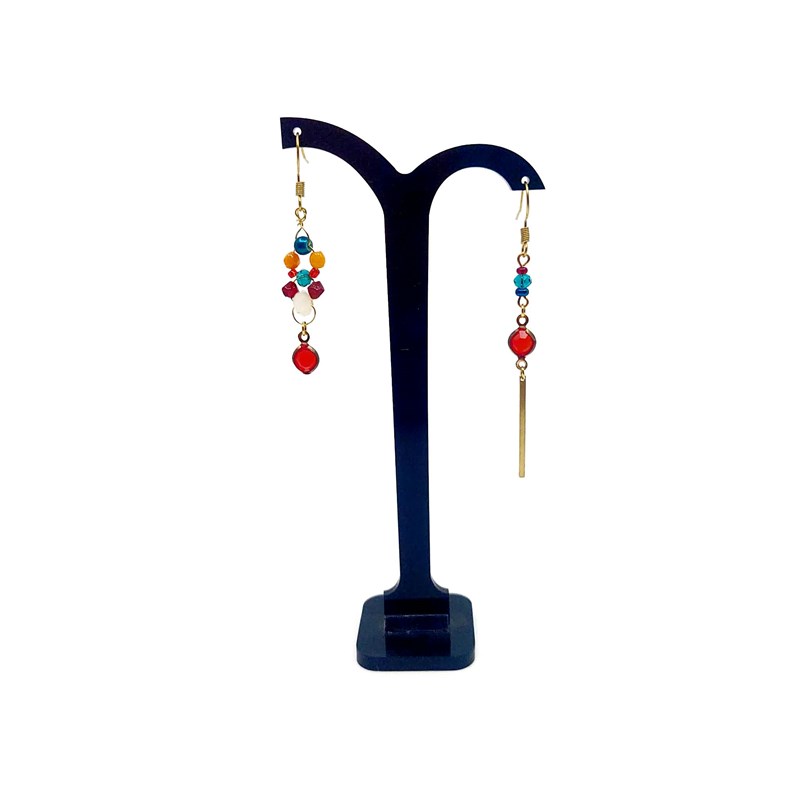 Boucles d'oreilles Upcycling asymétriques
