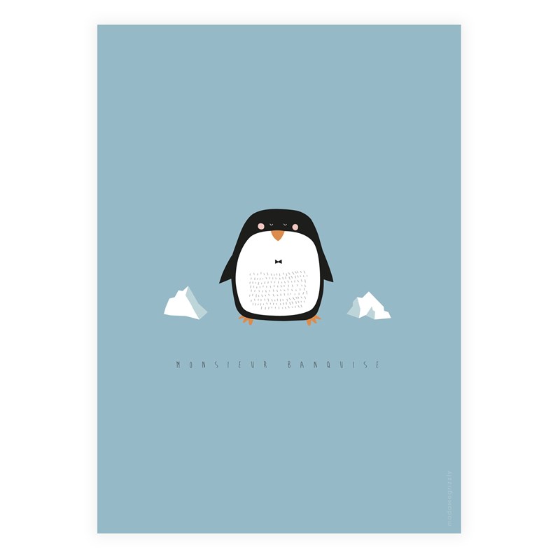 Affiche "Monsieur Banquise" - 30*40cm