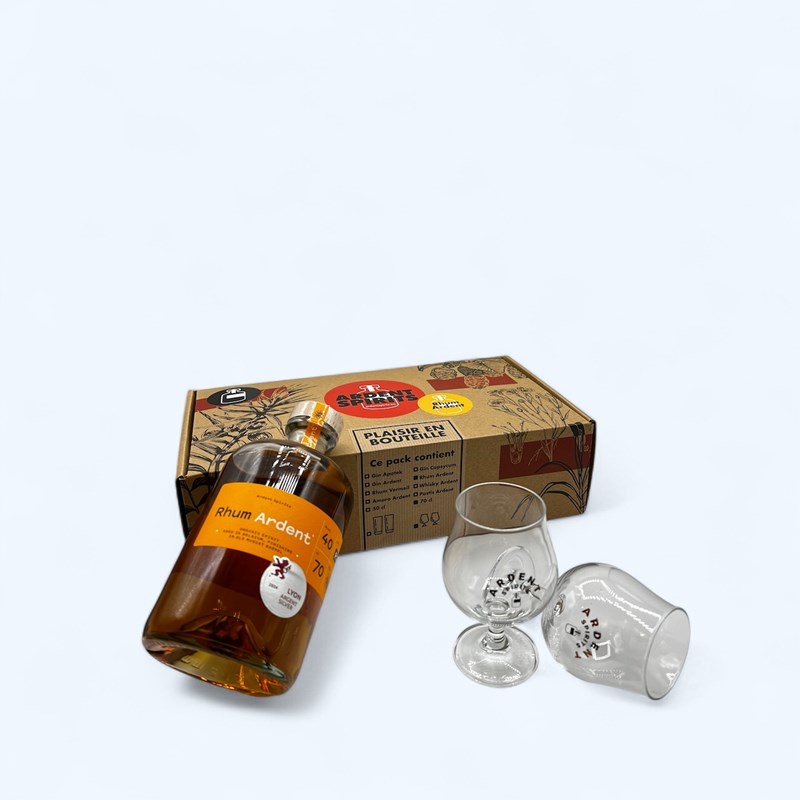 (Pack 2 Verres) Rhum Ardent 70cl - Ardent Spirits BIO