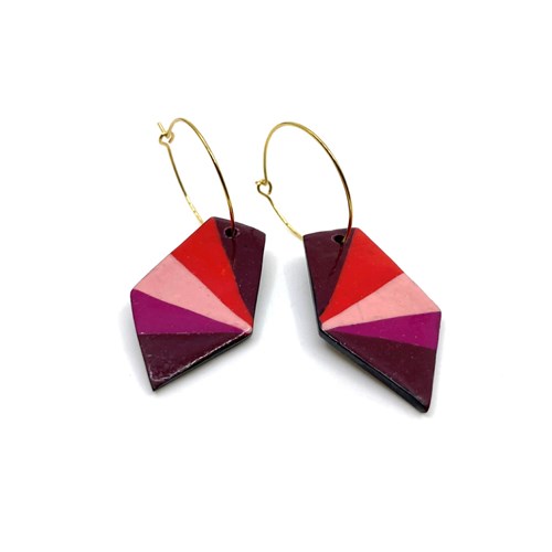 Créoles pièce allongée