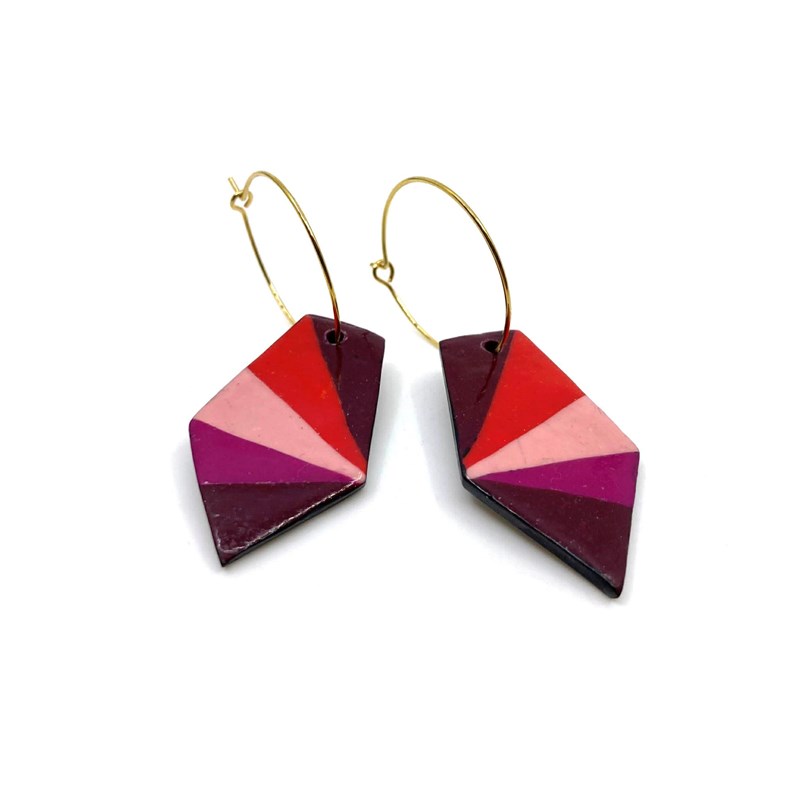 Créoles pièce allongée