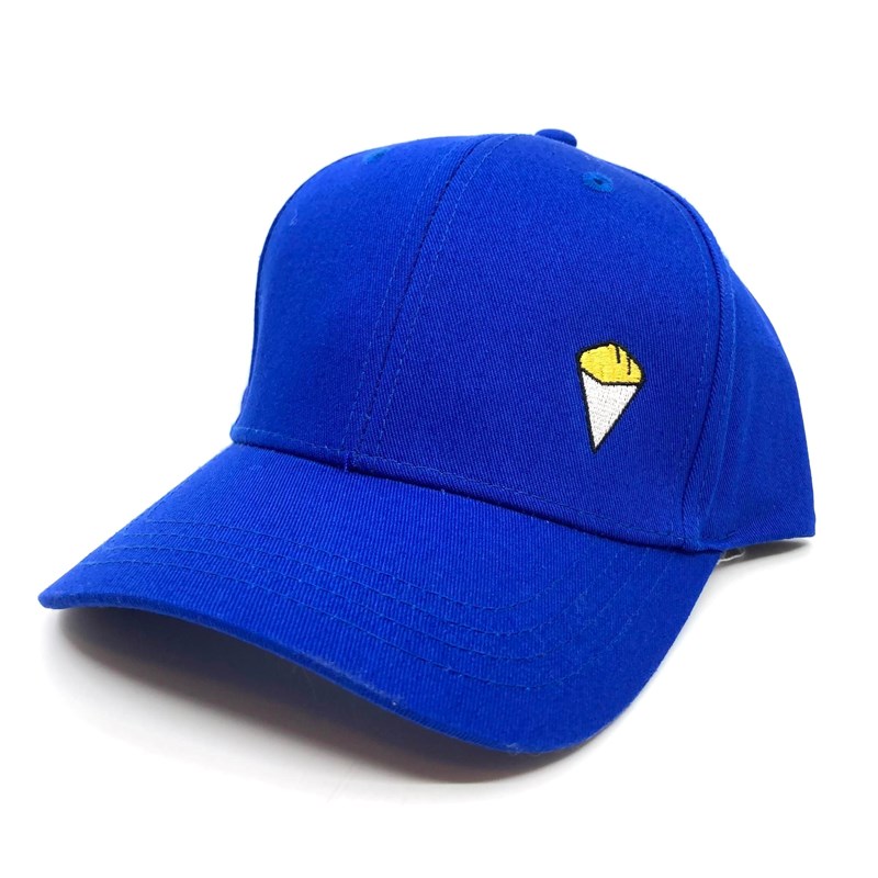 Casquette baseball frites bleu vif