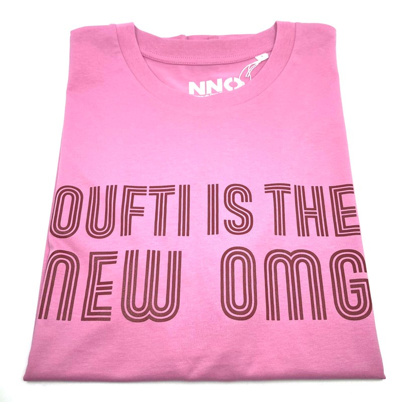 T-shirt rose "OUFTI is the new OMG"