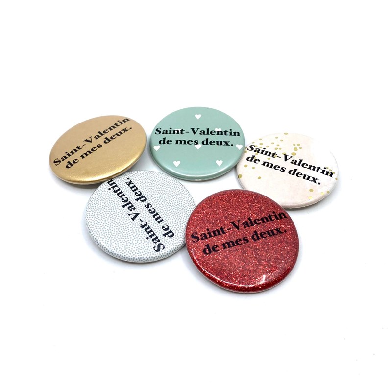 Badge "Saint-Valentin de mes deux"