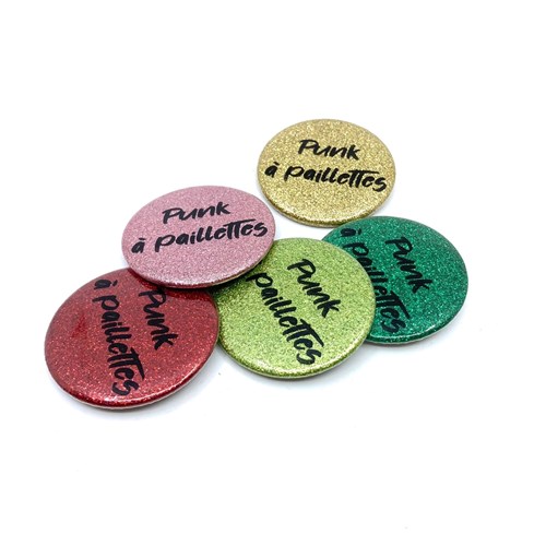 Badge "Punk à paillettes"