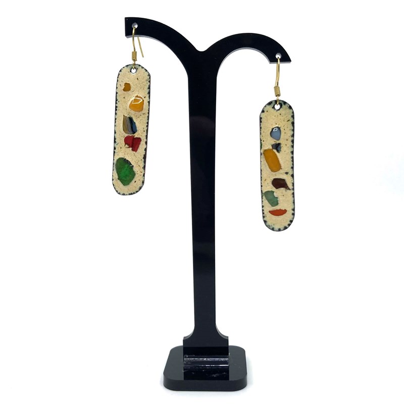 Boucles d'oreilles cuivre émaillé