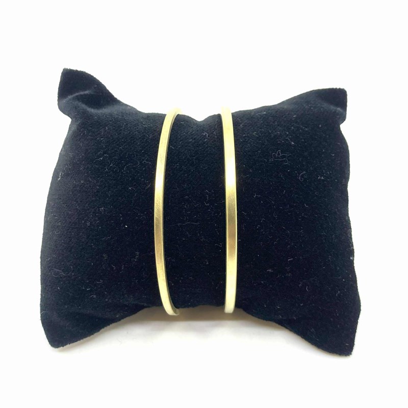 Bracelet laiton satiné fil carré épais