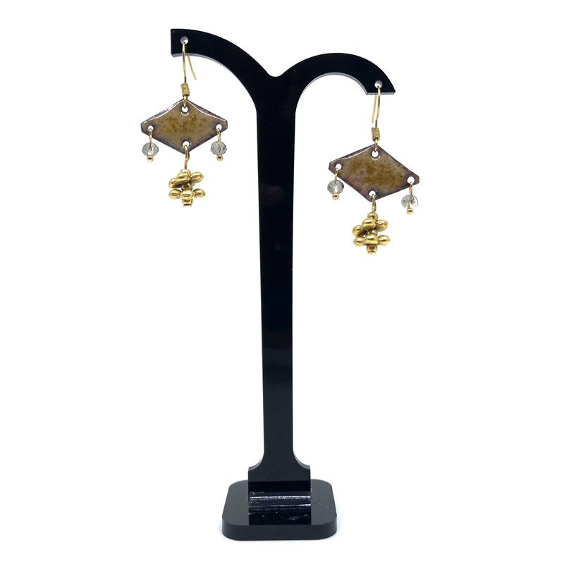 Boucles d'oreilles cuivre émaillé