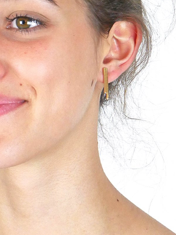 Boucles d'oreilles Alinéa paquées Or