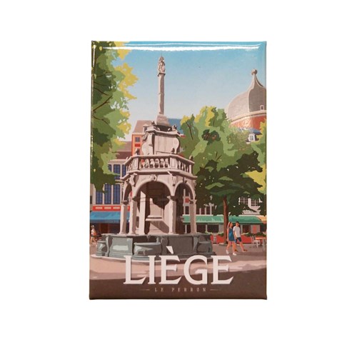 Magnet 8 x 5,5 cm "Le perron de Liège"