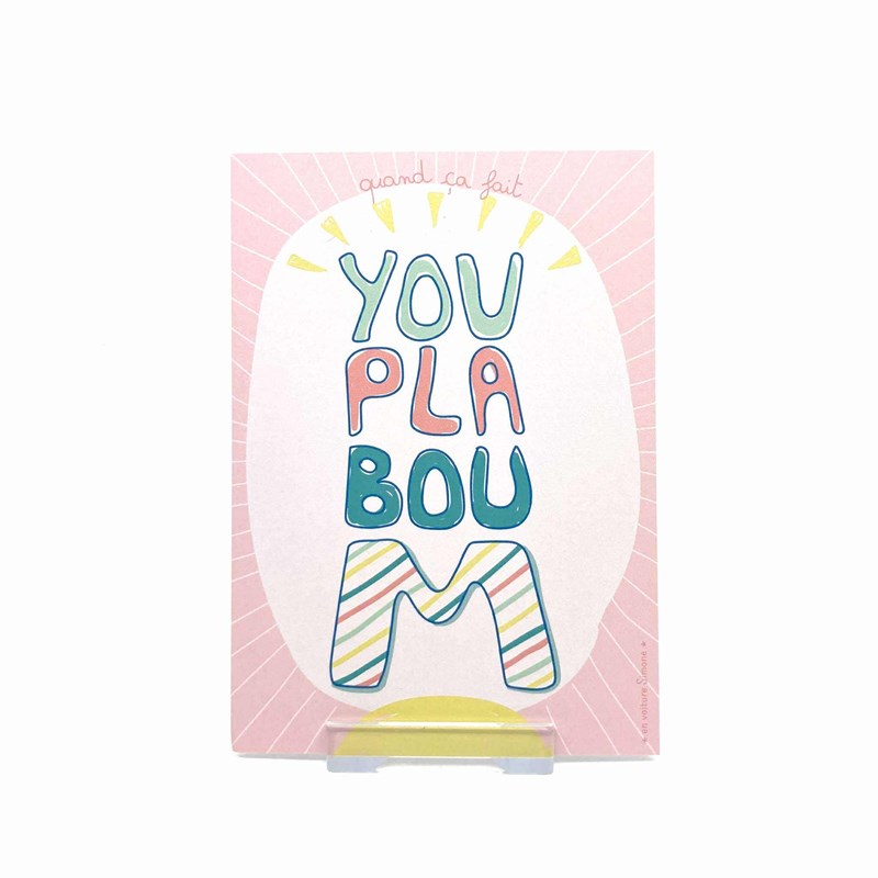 Carte postale "YOU PLA BOU M"