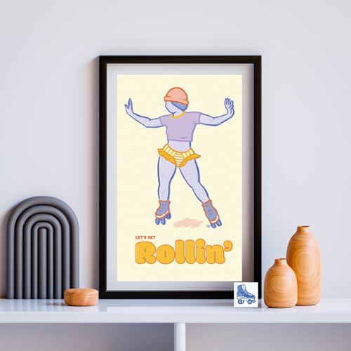 Affiche A4 "Roller solo" (+ 2 tattoos)