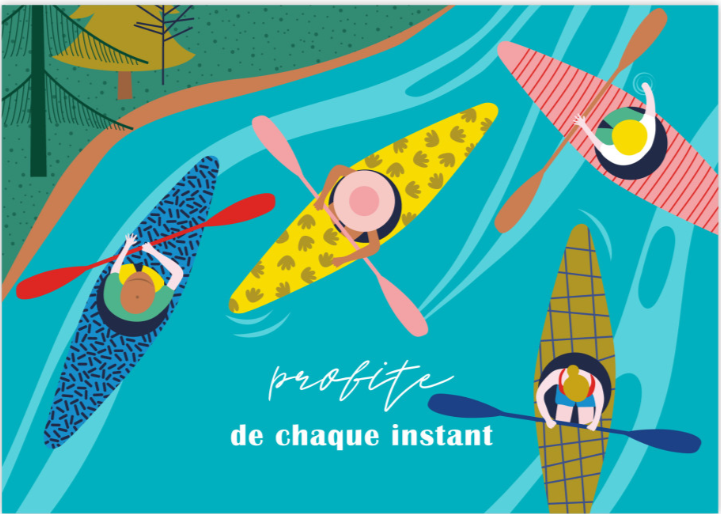 Carte "Profite de chaque instant" + Enveloppe