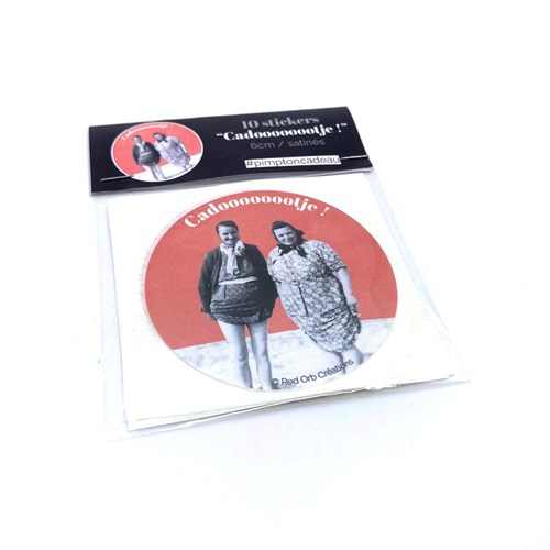10 stickers "Cadoooooootje!"