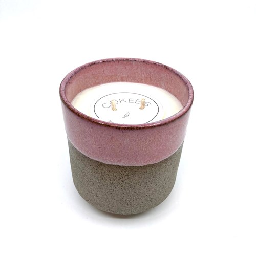 Bougie tasse rose