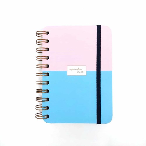 AGENDA 2026 - Bleu/poudré A6