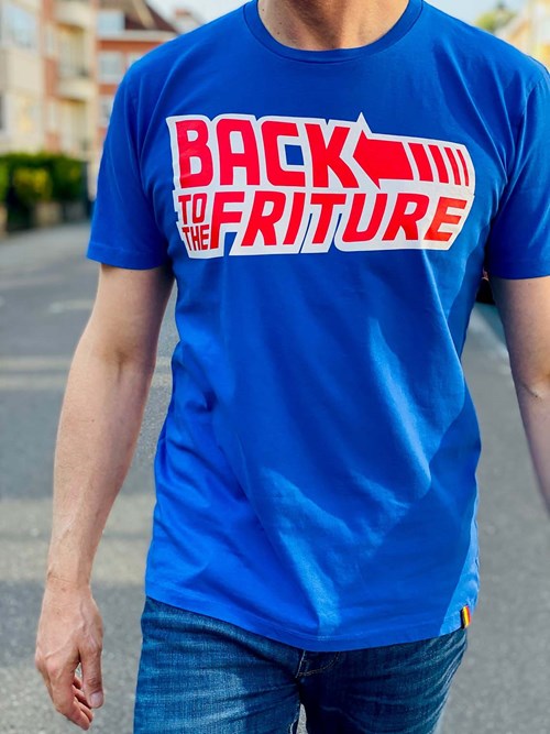 T-shirt "Back to the friture" Bleu électrique